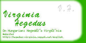 virginia hegedus business card